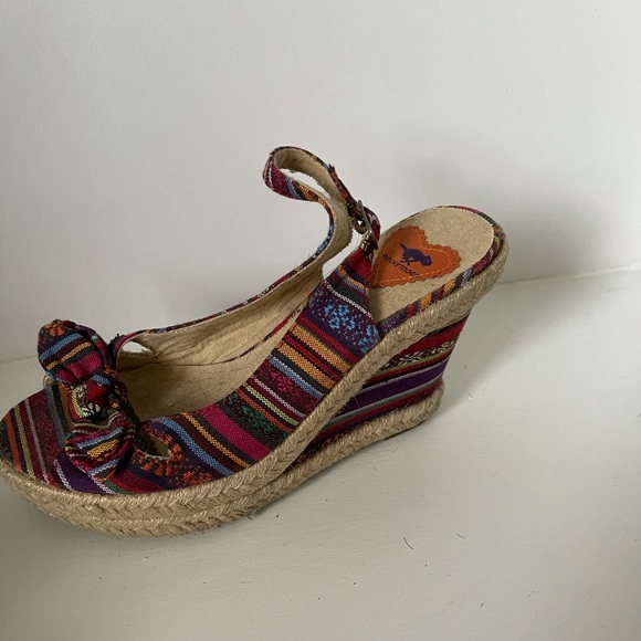 Rocketdog Printed Espadrille Wedge Sandal - Size 9 - Picture 2 of 2